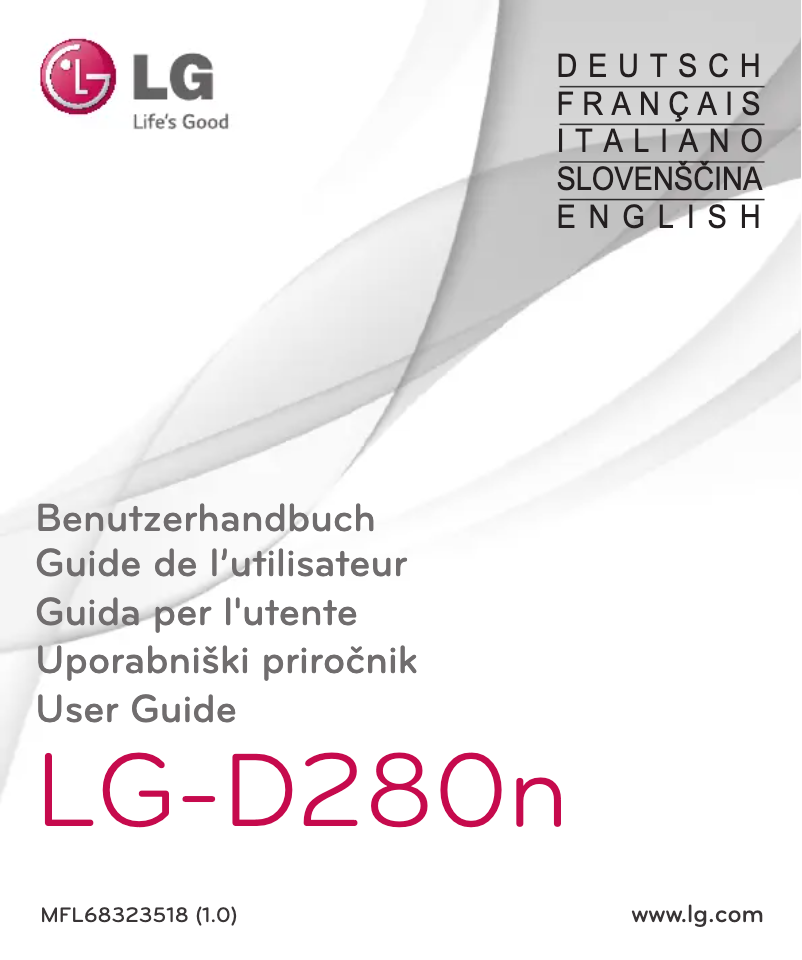 First page image of the manual for LG-D280N