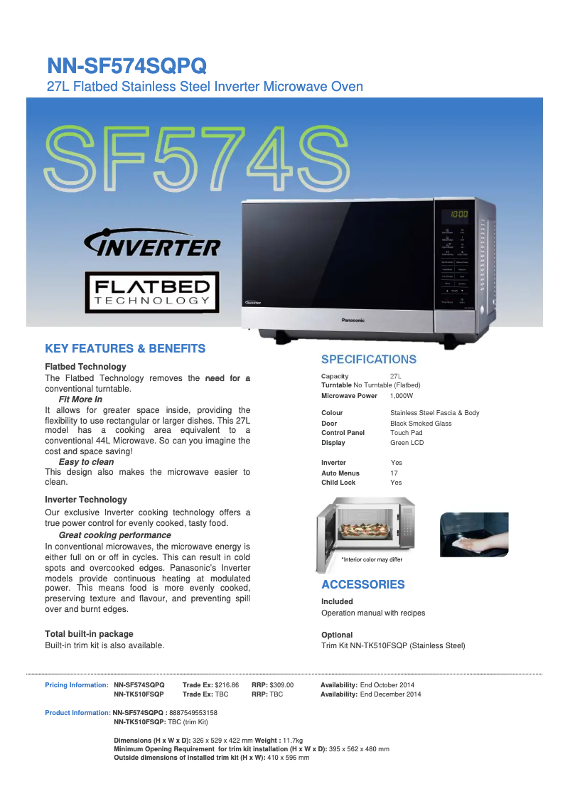 First page image of the manual for Inverter NN-SF574S