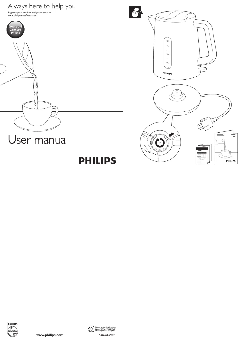 Page 1 of the manual User Manual Philips HD9343