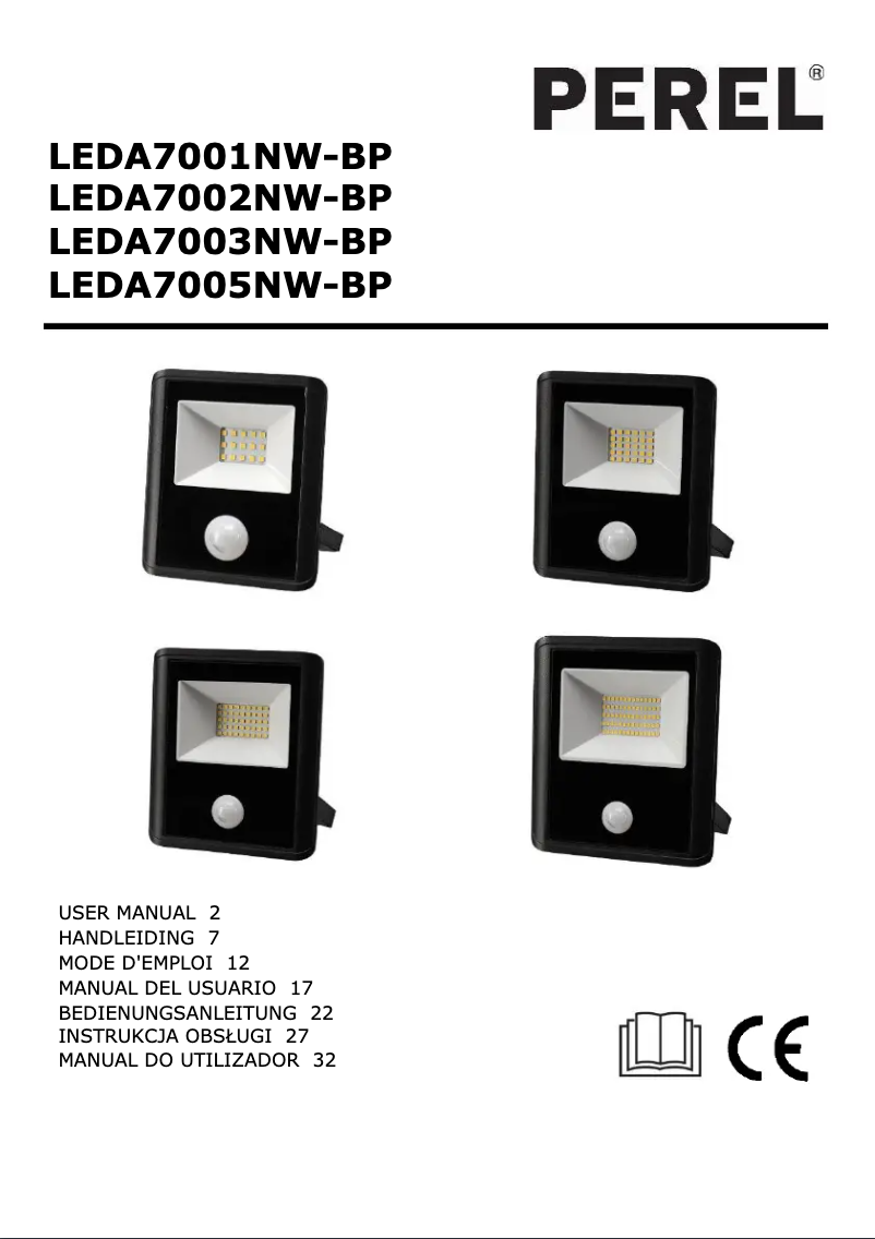 First page image of the manual for LEDA7003NW-BP