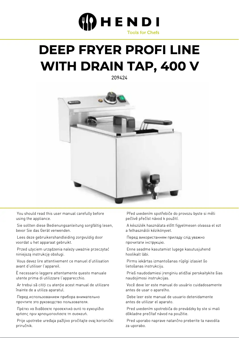 First page image of the manual for Master Cook 209424