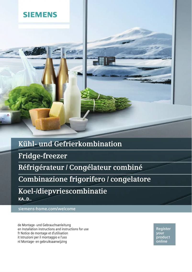 First page image of the manual for KA63DA71