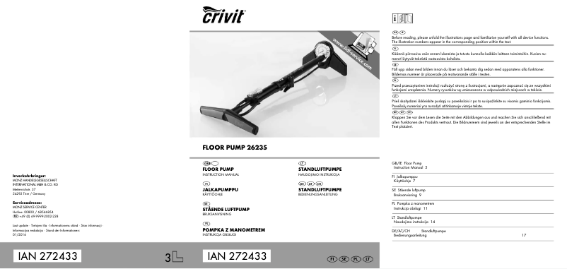 Page 1 of the manual User Manual Crivit IAN 300005