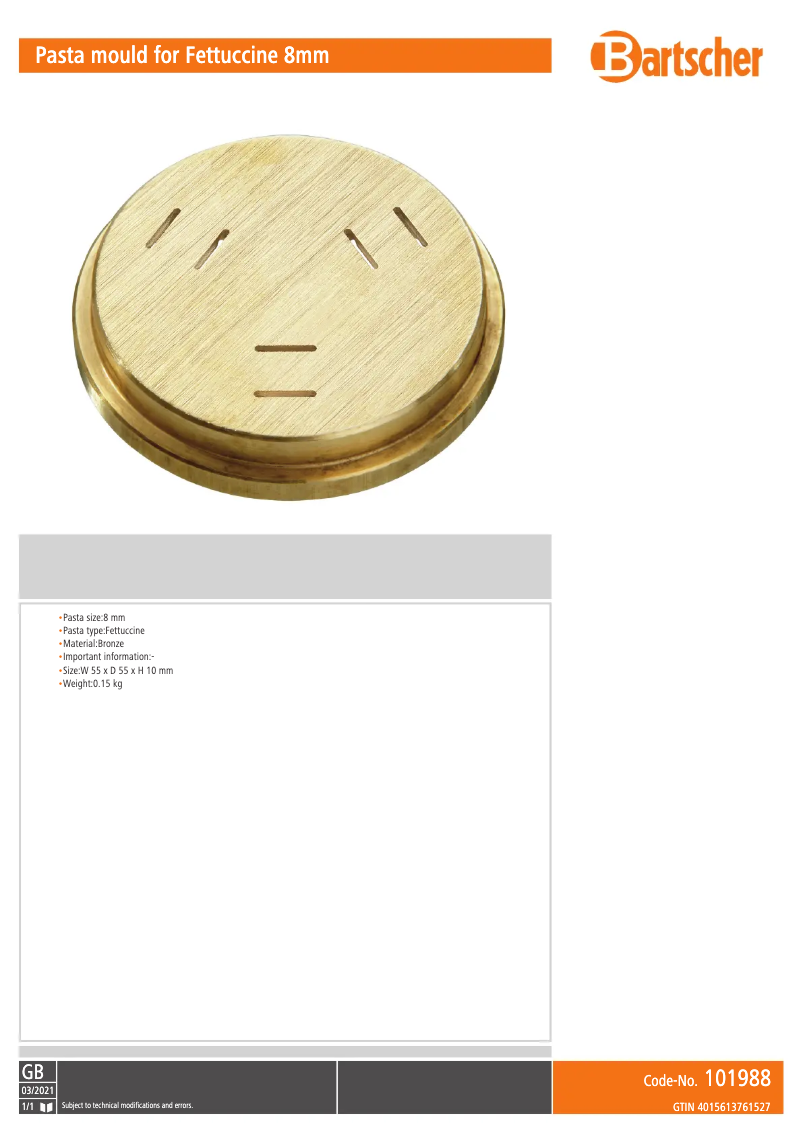 First page image of the manual for 101988