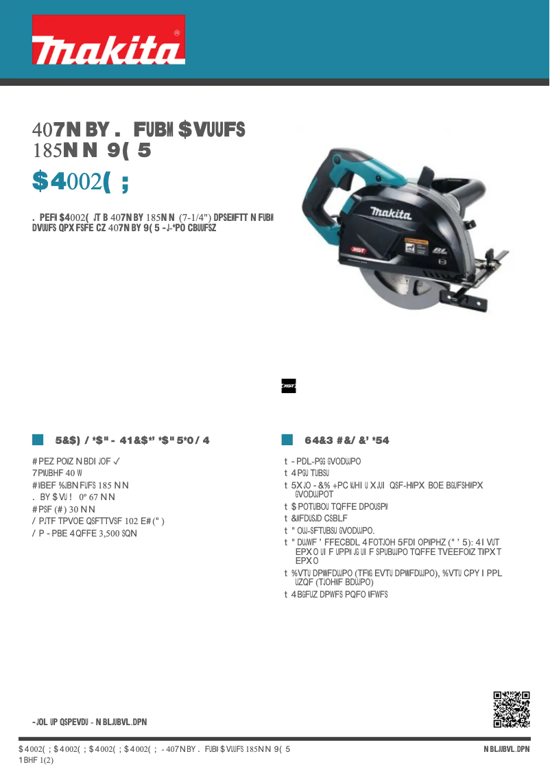 First page image of the manual for CS002G