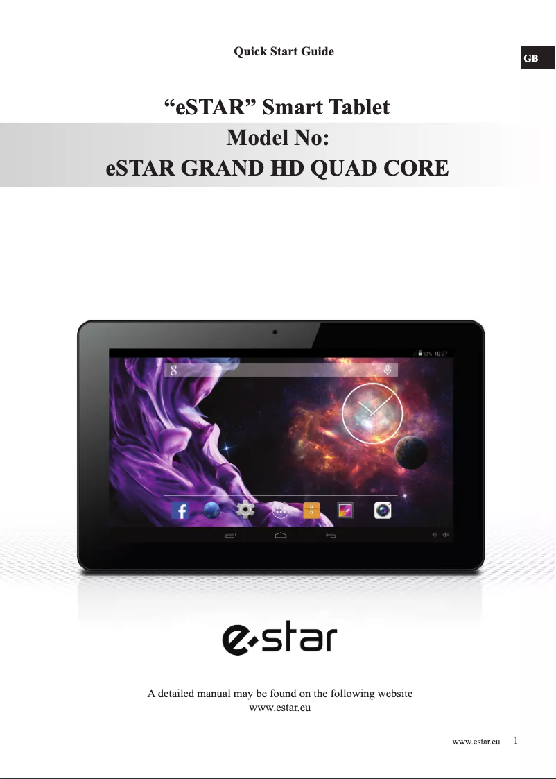 First page image of the manual for GRAND HD