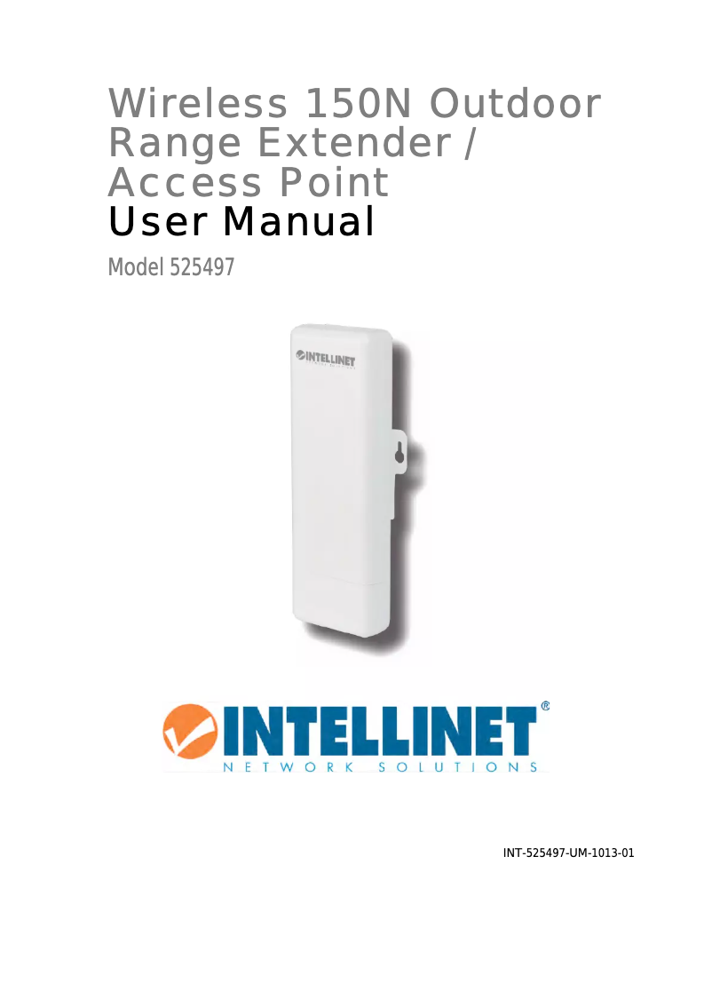 Page 1 of the manual User Manual Intellinet 525497