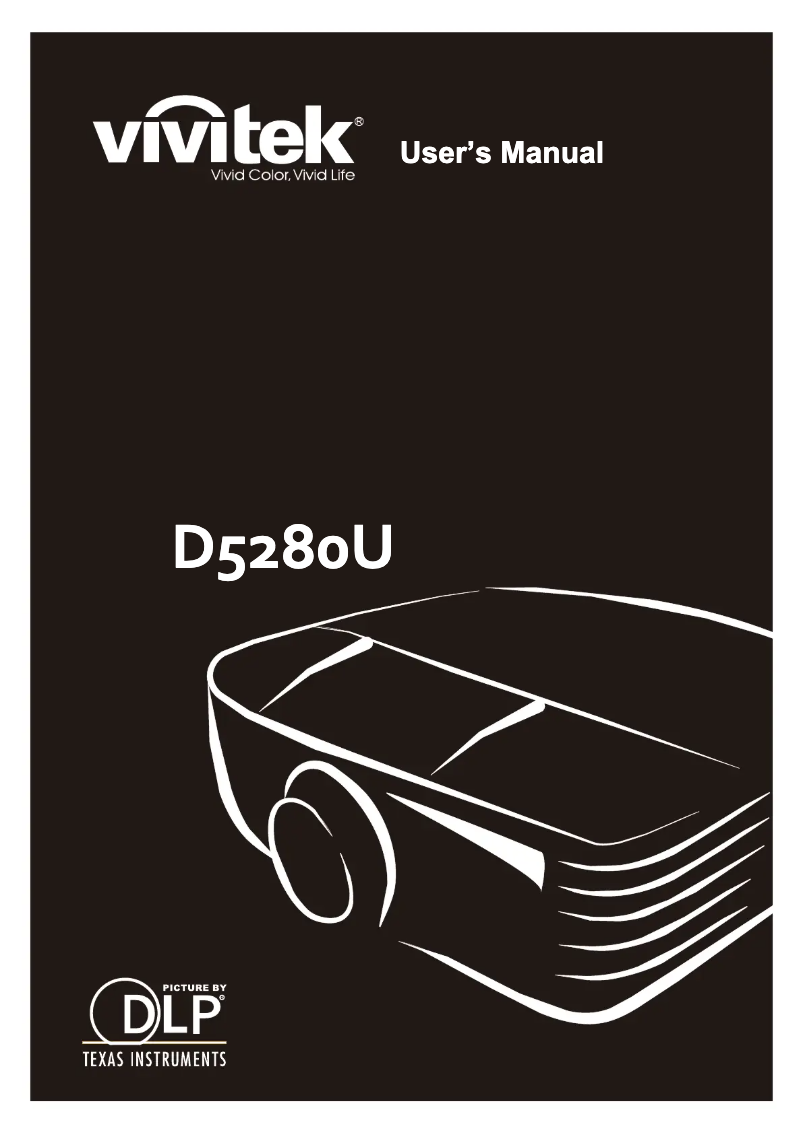 Page 1 de la notice Manuel utilisateur Vivitek D5280U