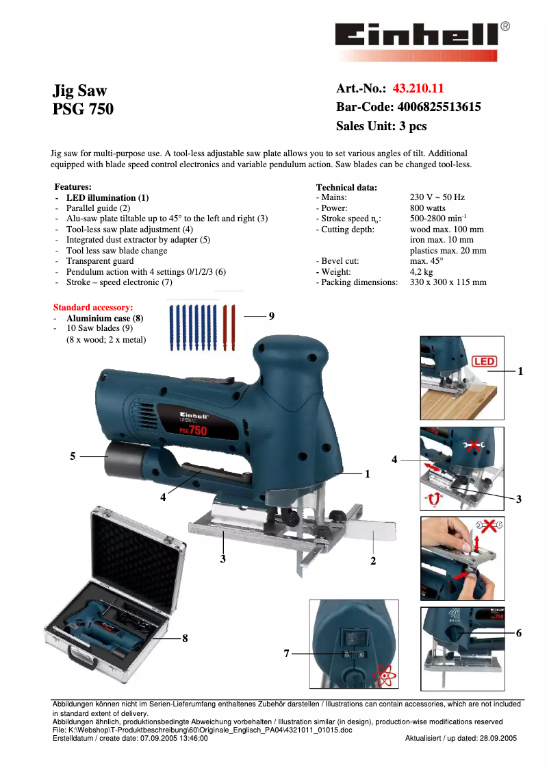 Page 1 of the manual User Manual Global PSG 750