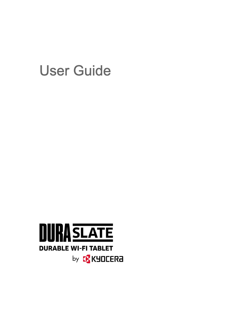 Page 1 of the manual User Manual Kyocera DuraSlate
