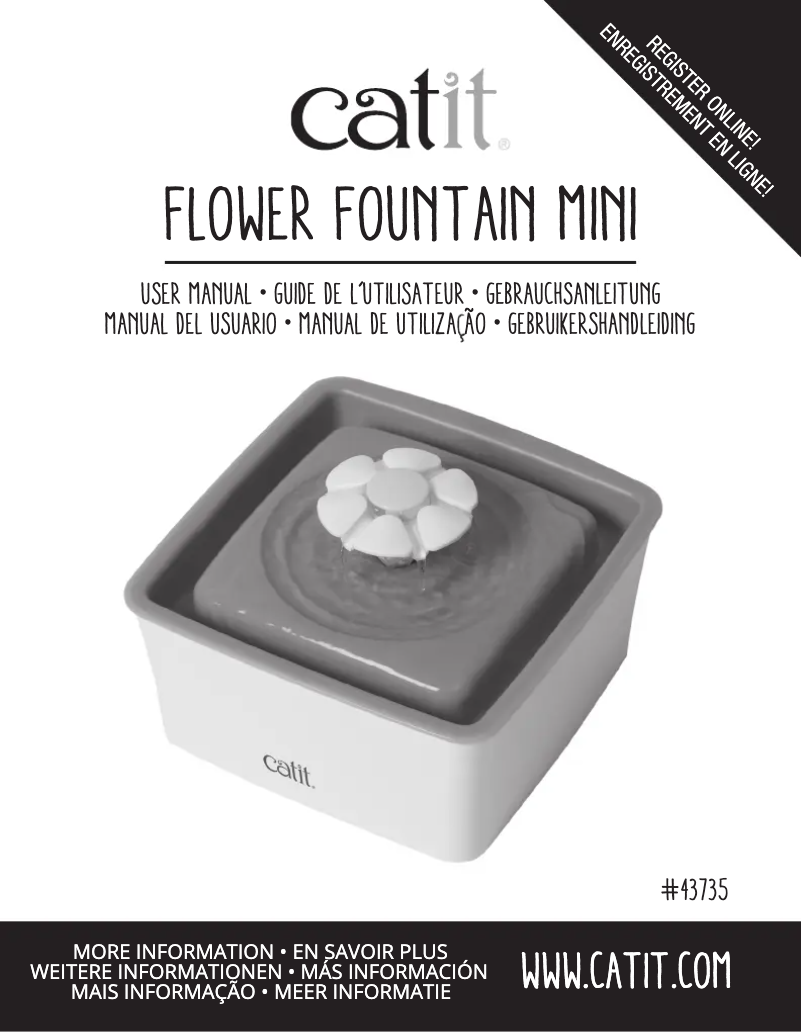 Page 1 of the manual User Manual Catit Flower Fountain Mini