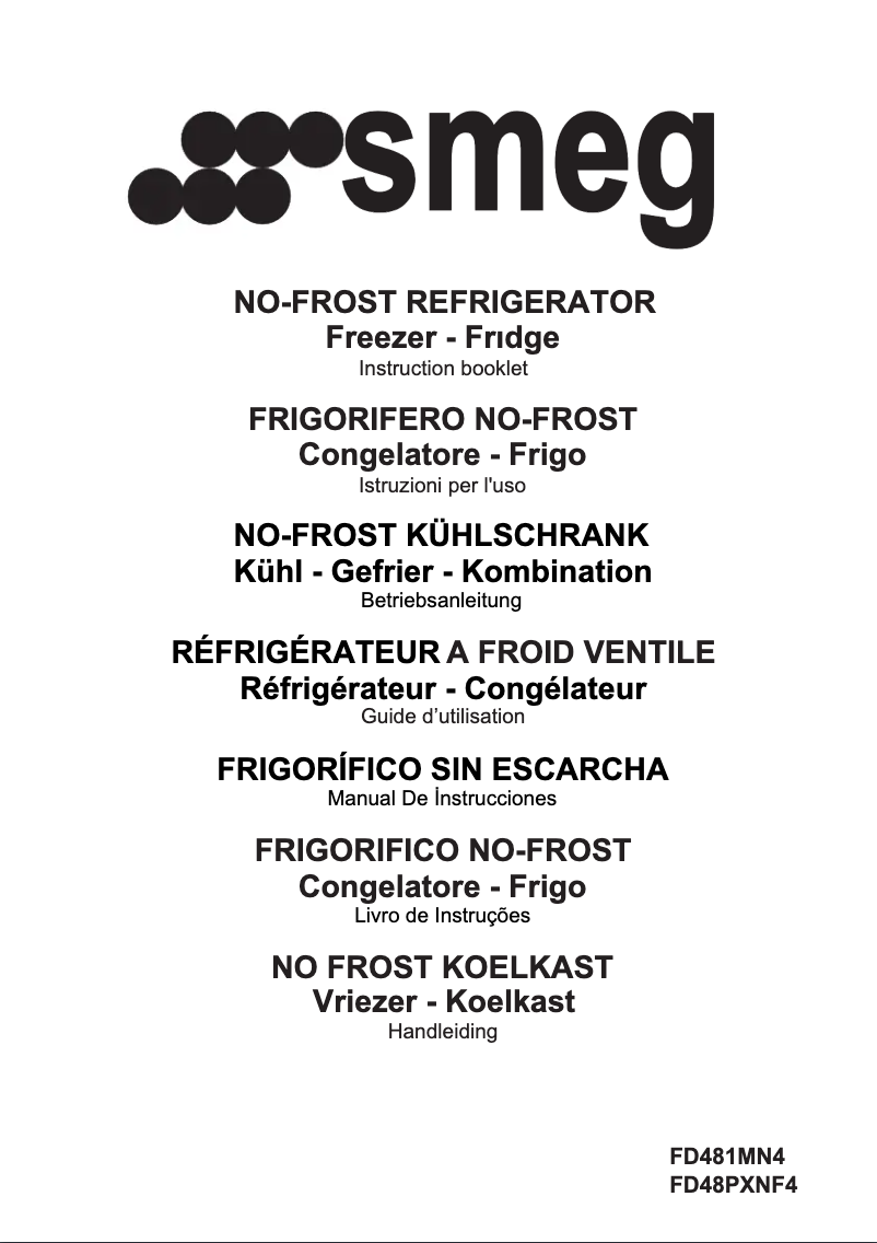 Page 1 of the manual User Manual Smeg FD48PXNF4