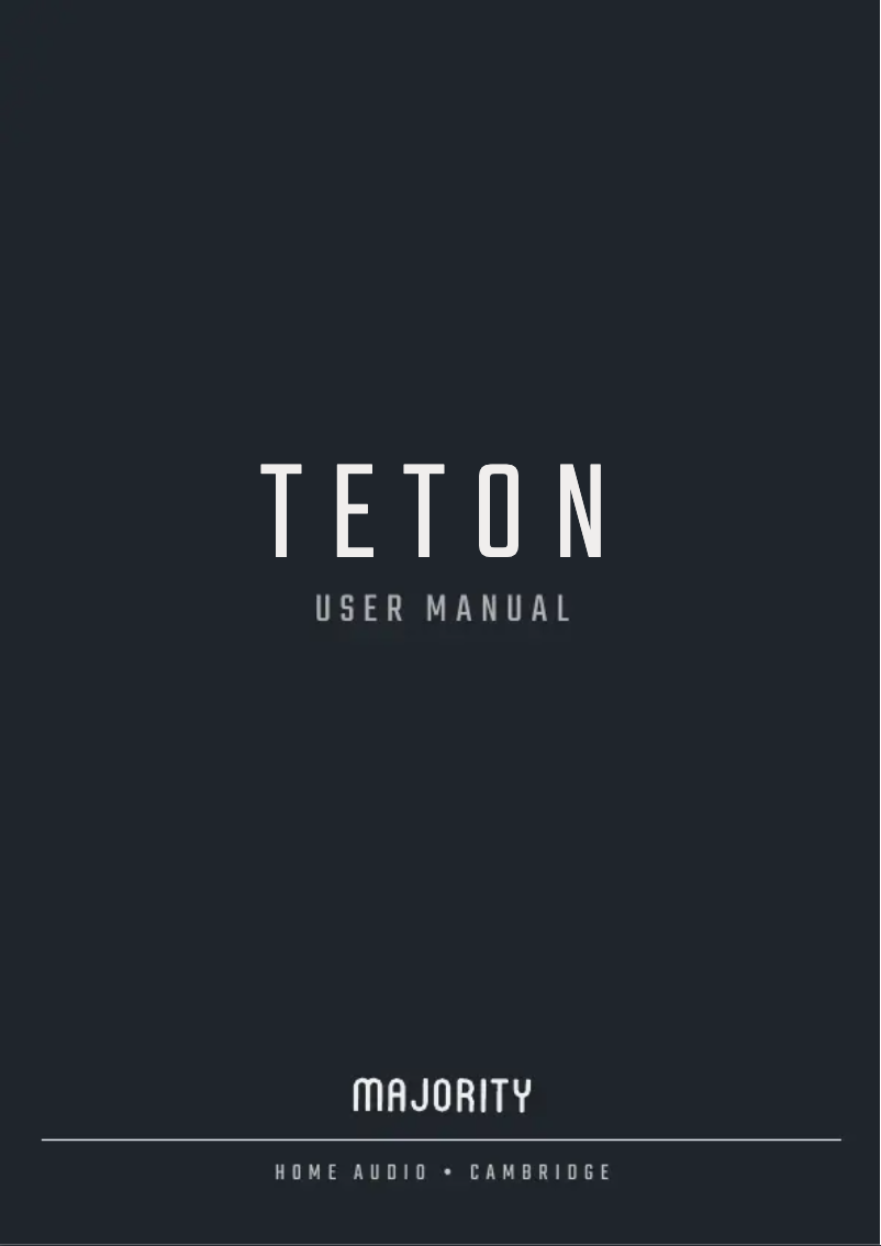 Page 1 of the manual User Manual Majority Teton