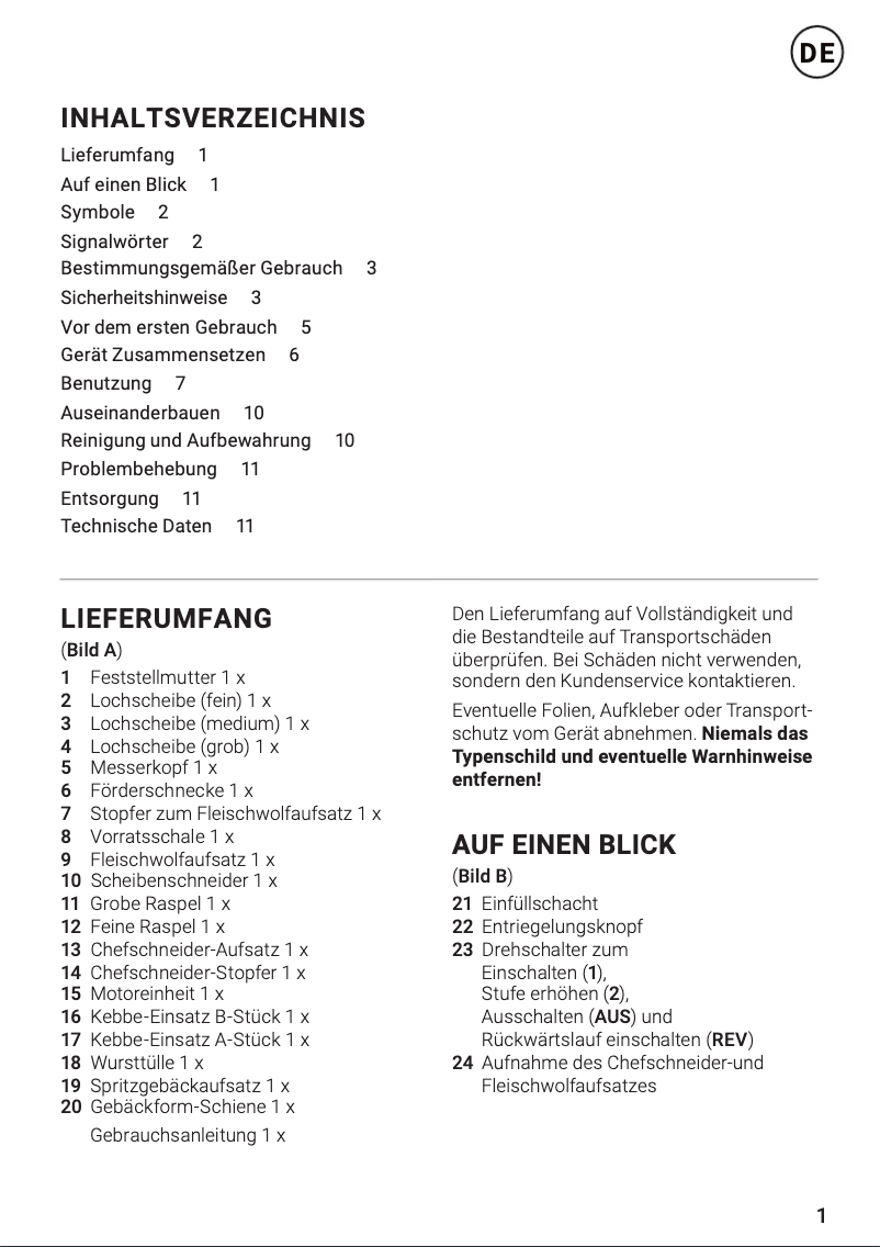 Page 1 of the manual User Manual N8WERK 09600