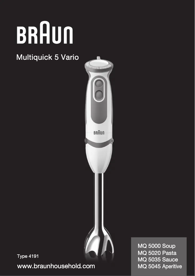 First page image of the manual for Multiquick 5 MQ 5000 Soup