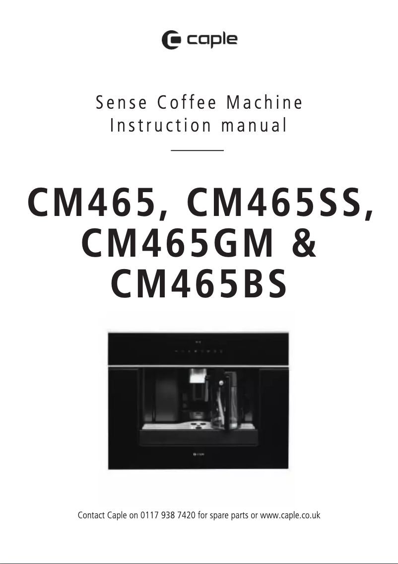 Page 1 of the manual User Manual Caple CM465