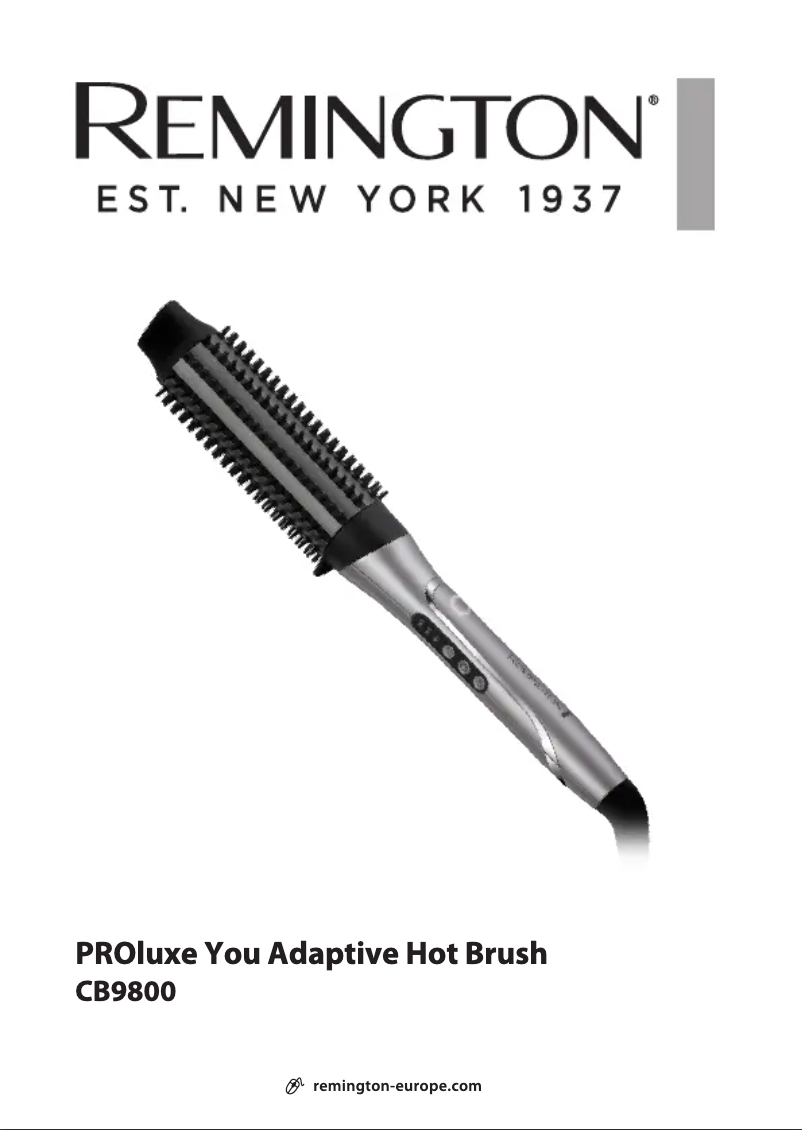 Page 1 of the manual User Manual Remington PROluxe You Adaptive Hot CB9800