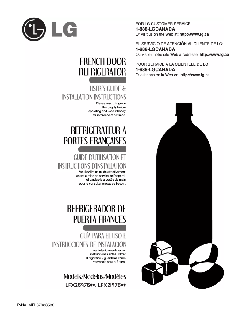 Page 1 of the manual User Manual LG LFX25975ST