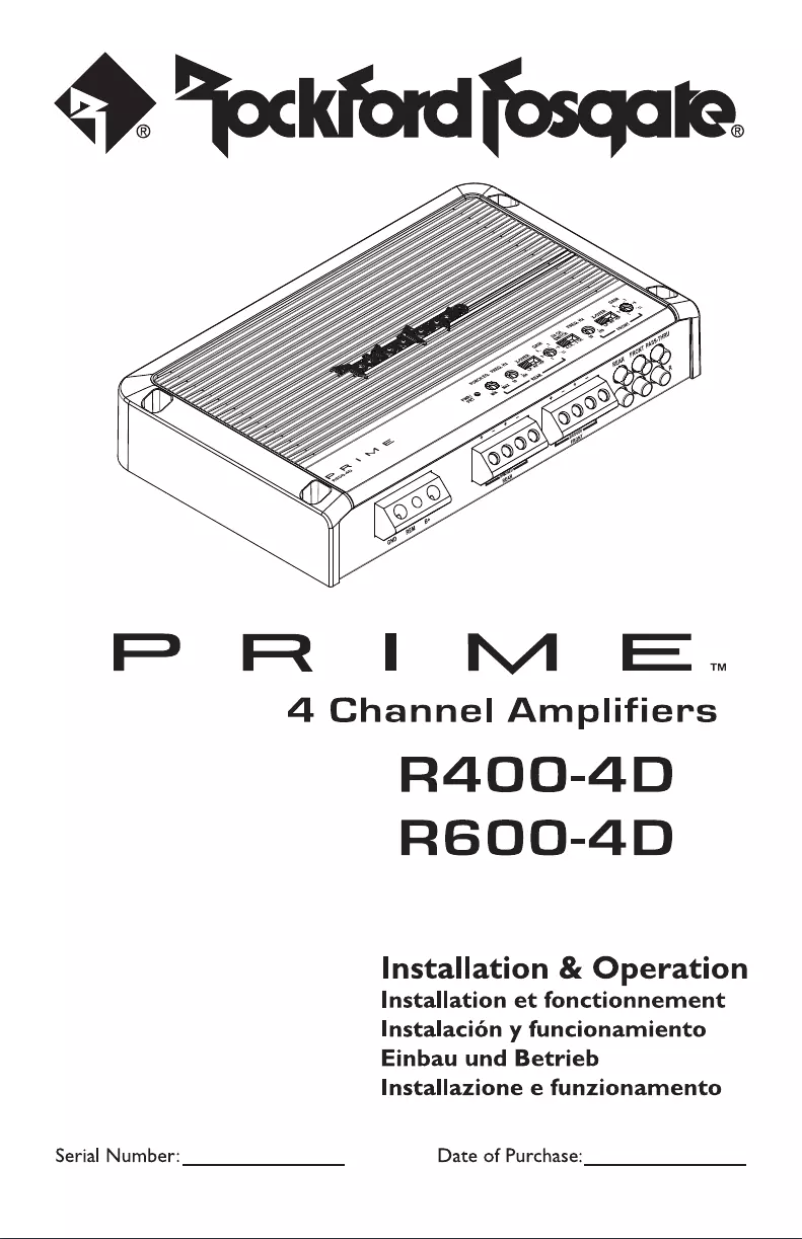 Page 1 of the manual User Manual Rockford Fosgate R1200-1D