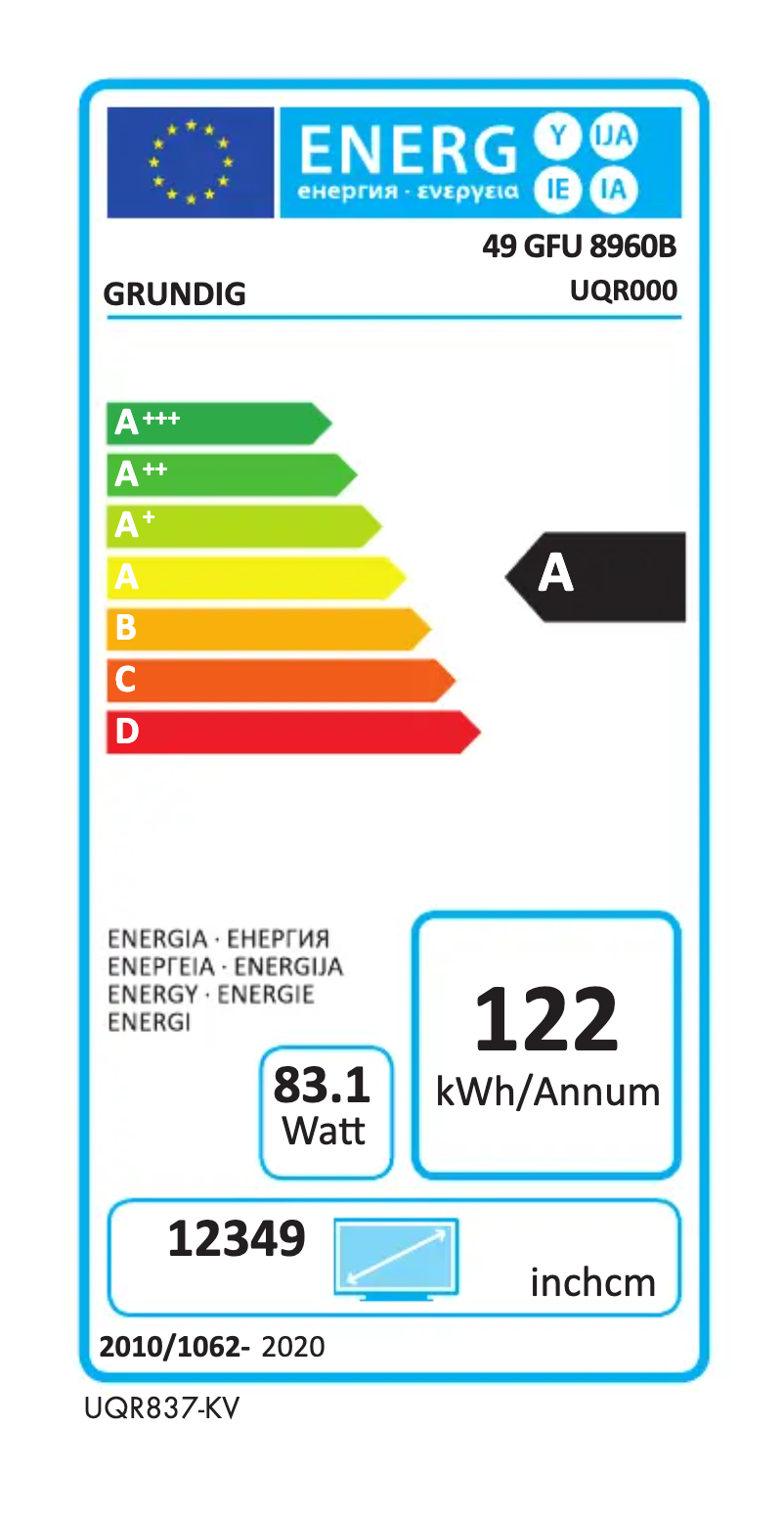 First page image of the manual for 49 GFU 8960B