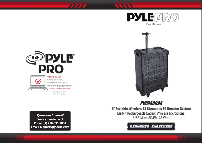 First page image of the manual for PWMA899A