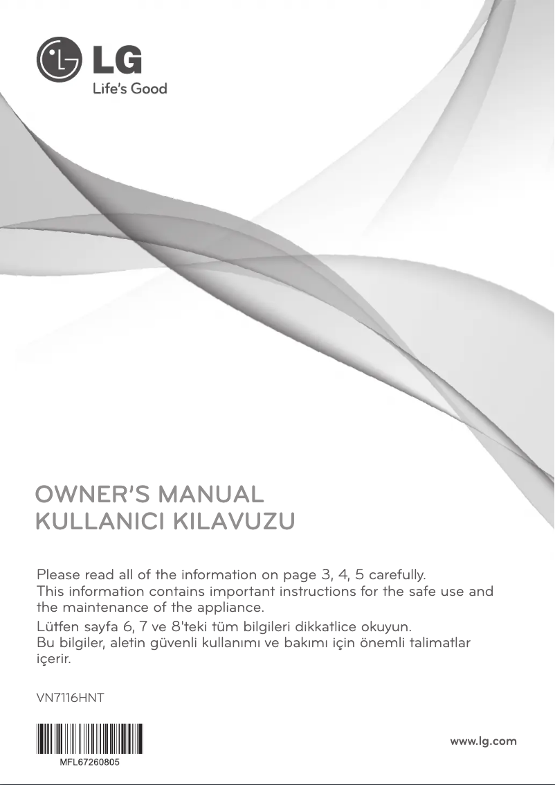 Page 1 of the manual User Manual LG VN7116HNT