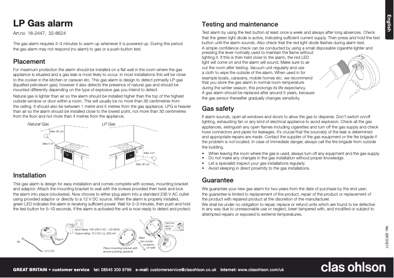 First page image of the manual for 32-8624