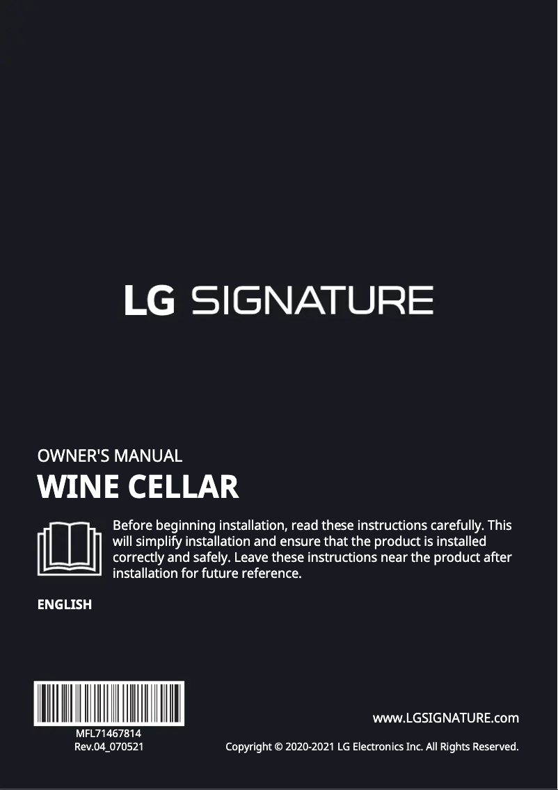 First page image of the manual for LSR200W1