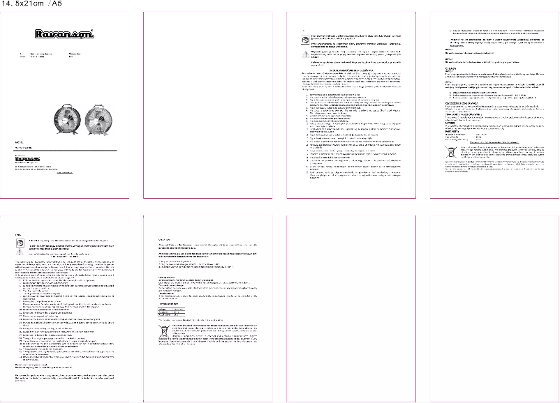 Page 1 of the manual User Manual Ravanson WT-9CH