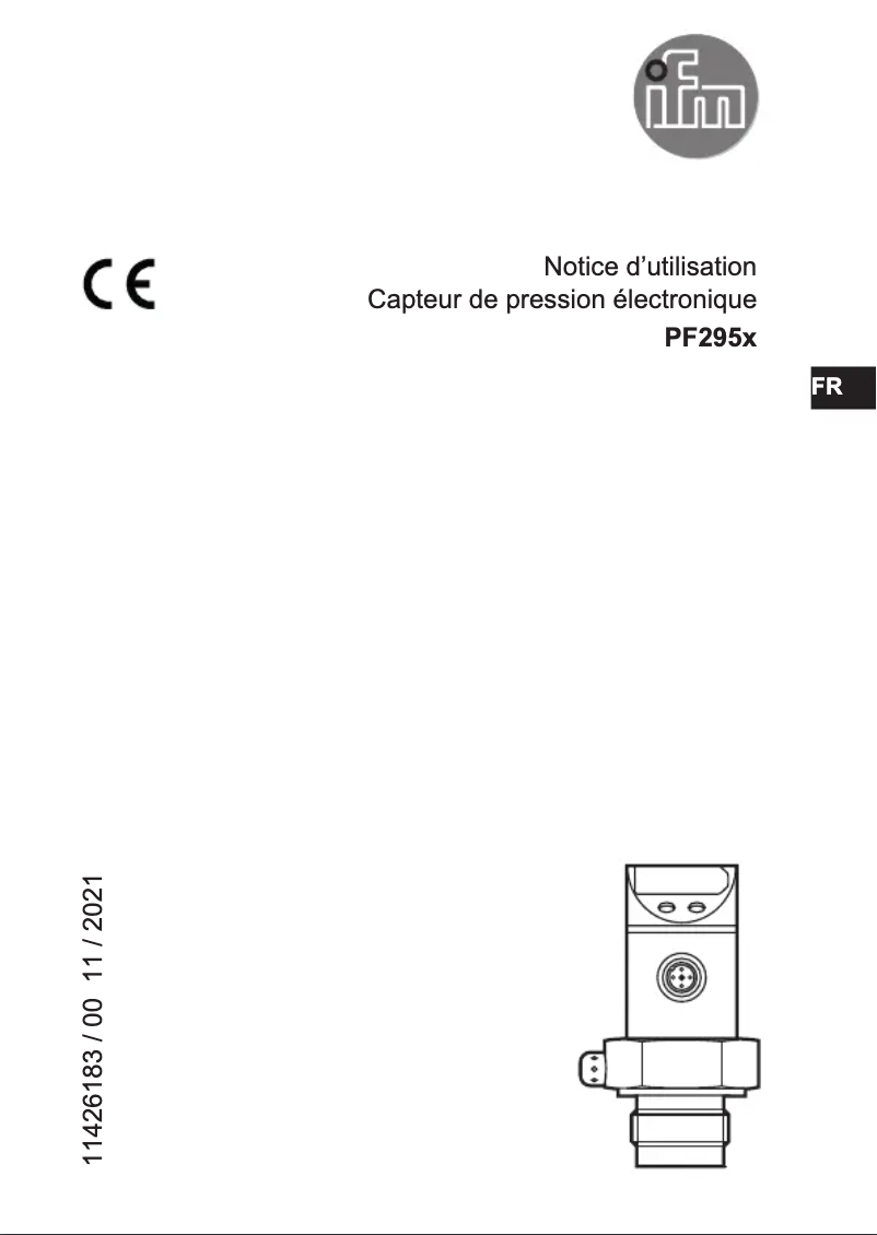 Page 1 of the manual User Manual IFM PF2954