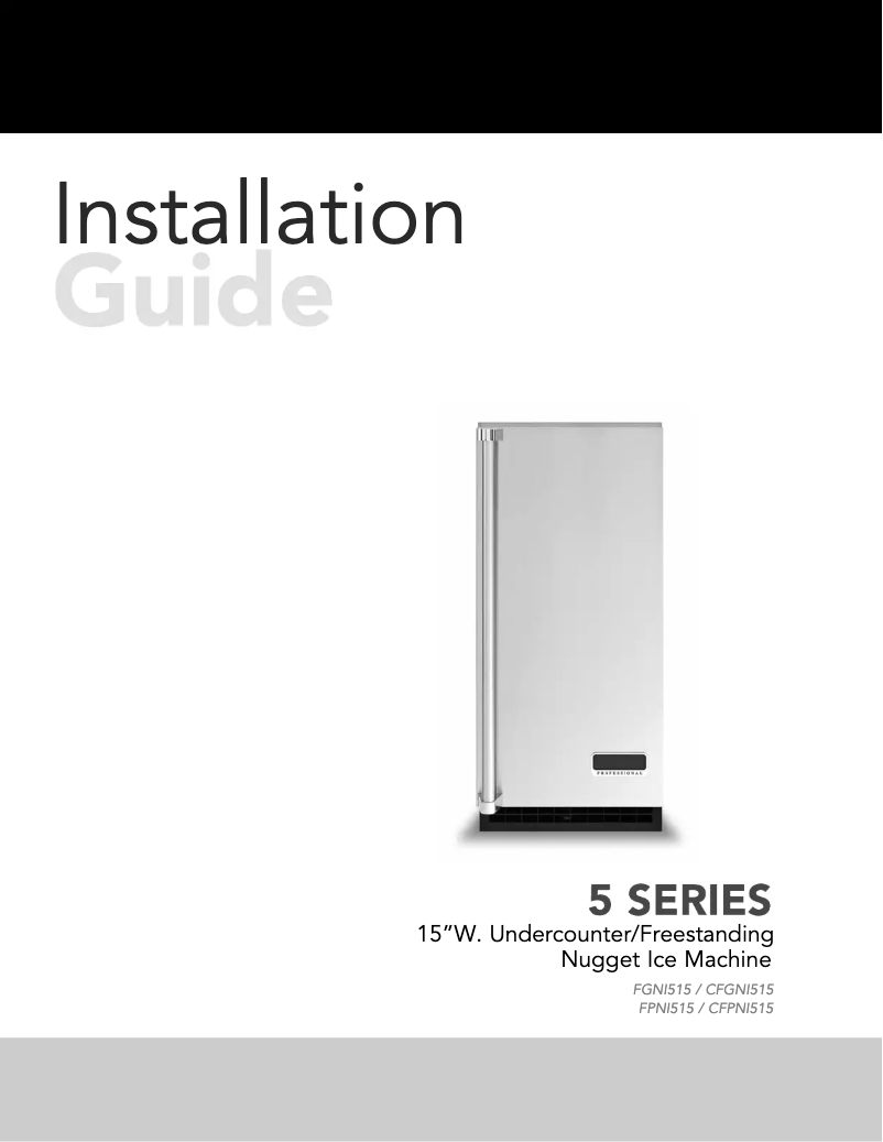 Page 1 of the manual Installation Guide Viking FPNI515