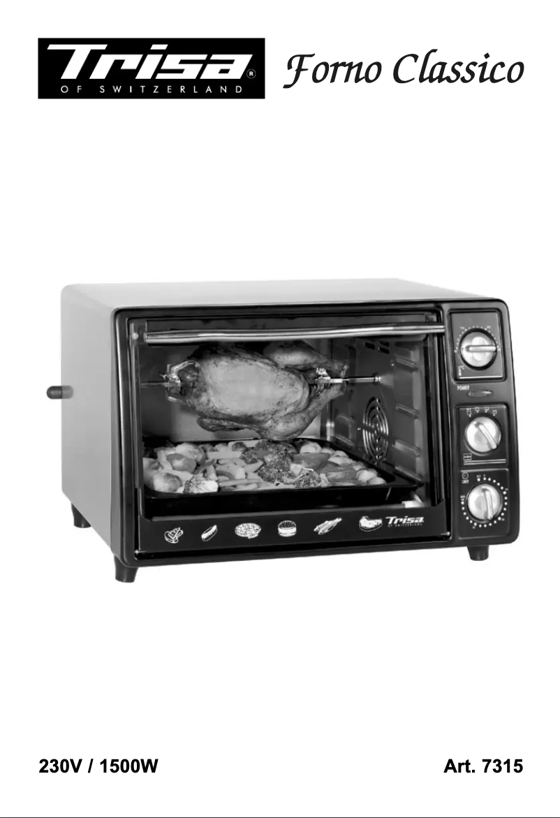 Page 1 of the manual User Manual Trisa Forno Classico 7315 42 45