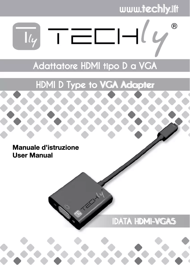 Page 1 of the manual User Manual Techly IData HDMI-VGA5