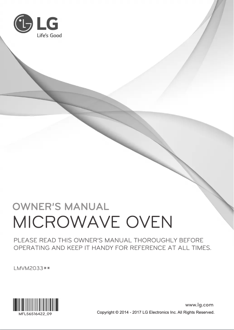 Page 1 of the manual User Manual LG LMVM2033BM