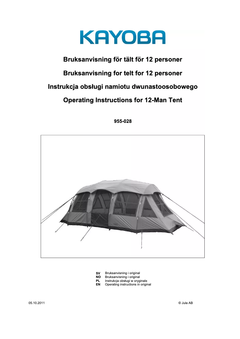 First page image of the manual for 955-028