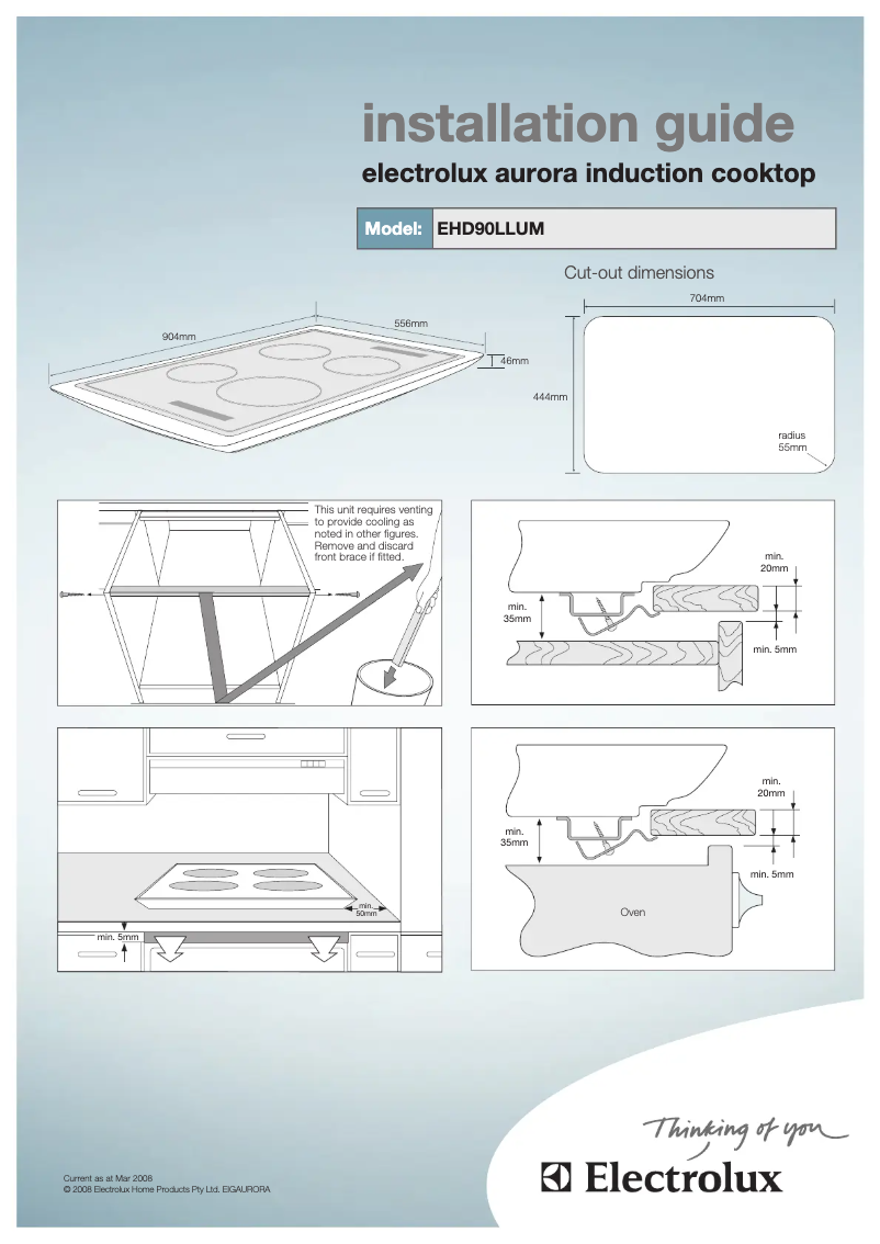 First page image of the manual for EHD90LLUM