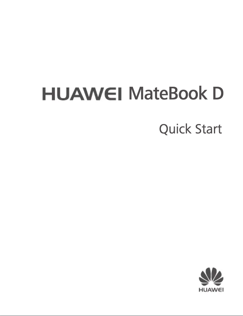 First page image of the manual for MateBook D