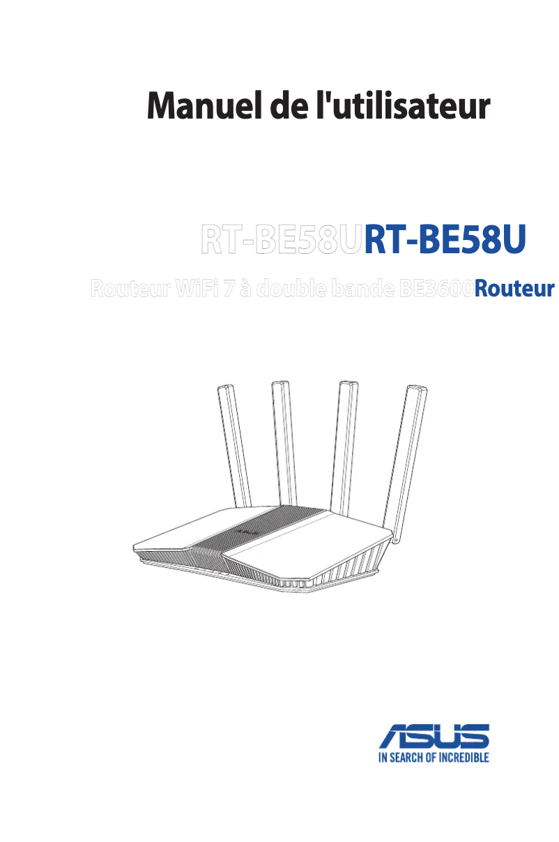 First page image of the manual for RT-BE58U