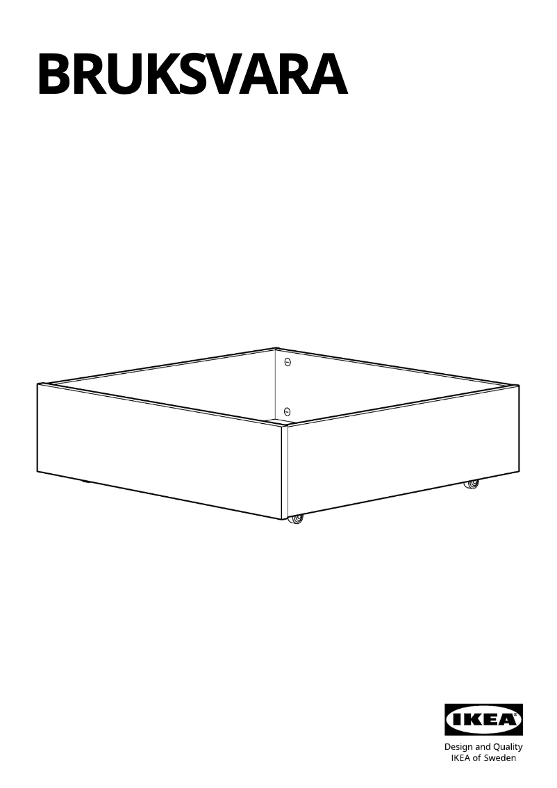 Page 1 of the manual User Manual Ikea BRUKSVARA 805.560.43