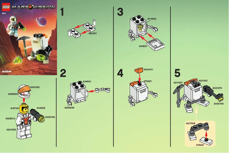 Page 1 of the manual User Manual Lego Mini Robot