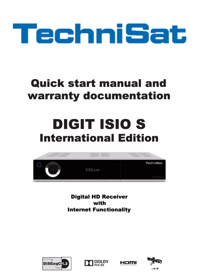 First page image of the manual for Digit ISIO S