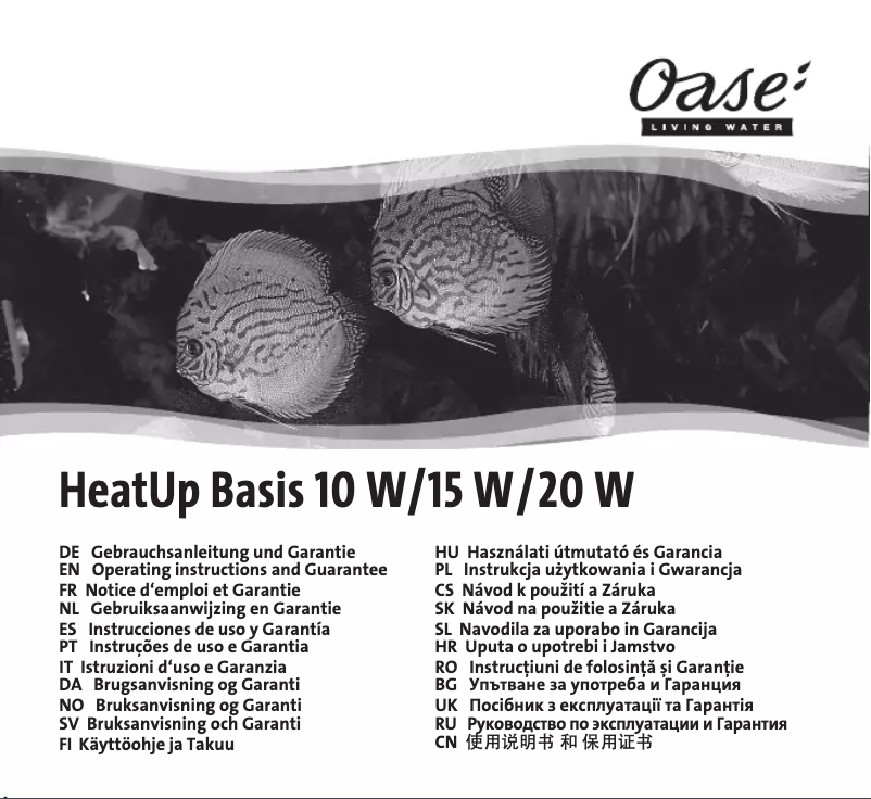 Page 1 of the manual User Manual Oase HeatUp Basis 10 W