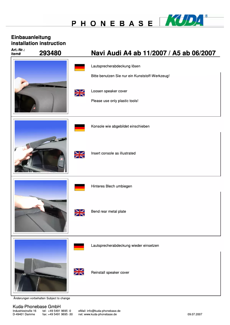 First page image of the manual for 293485