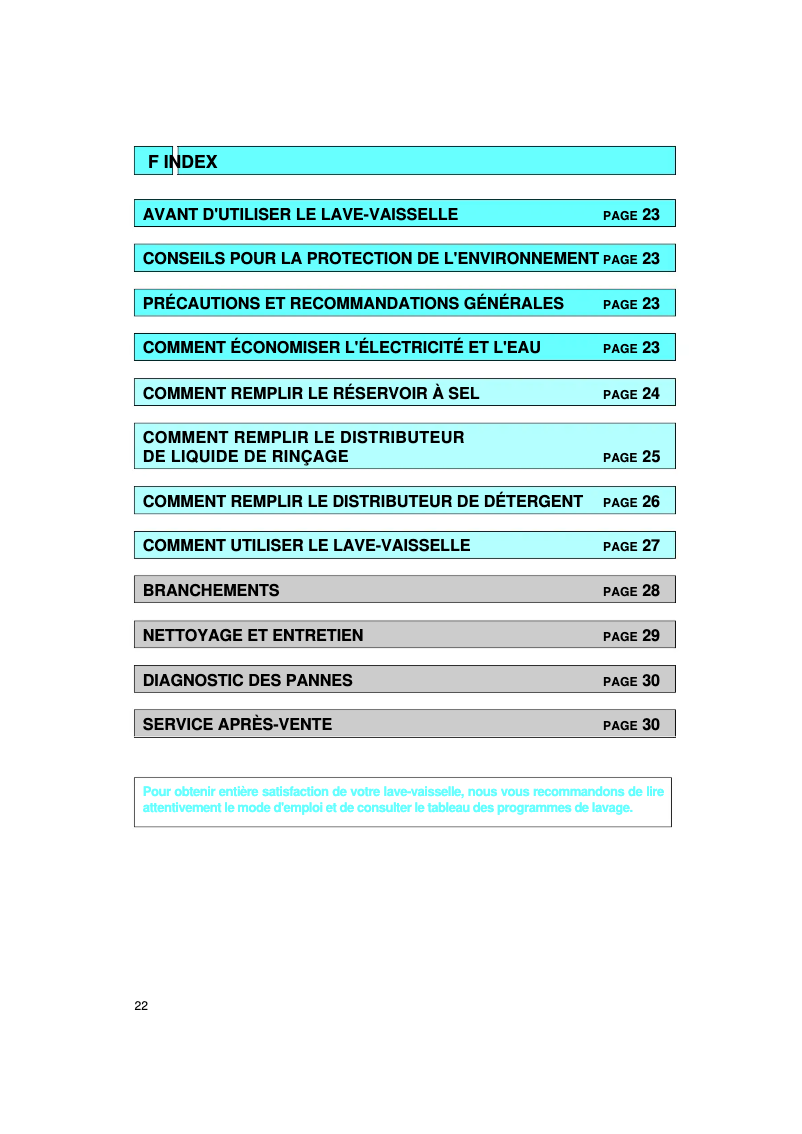Page 1 of the manual User Manual Whirlpool ADG 944/1 IX