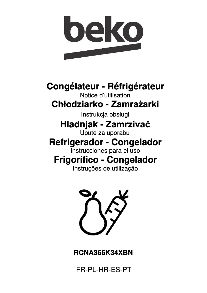 Page 1 of the manual User Manual Beko RCNA366K34XBN