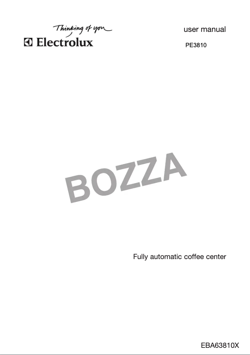 First page image of the manual for EBA63810X