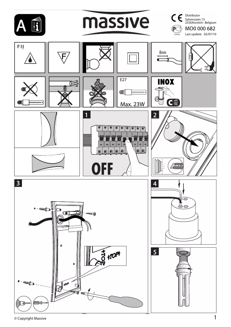 Page 1 of the manual User Manual Massive Aberdeen