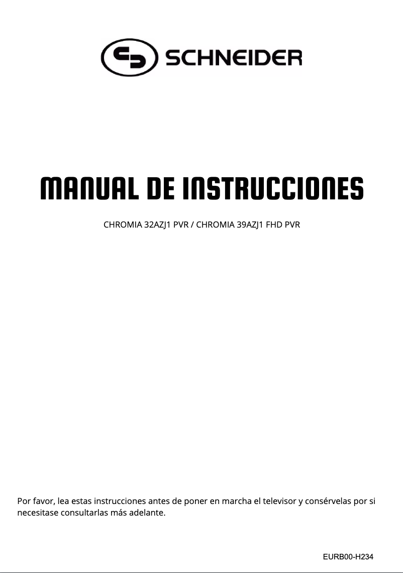 Page 1 of the manual User Manual Schneider Chromia 32AZJ1 PVR