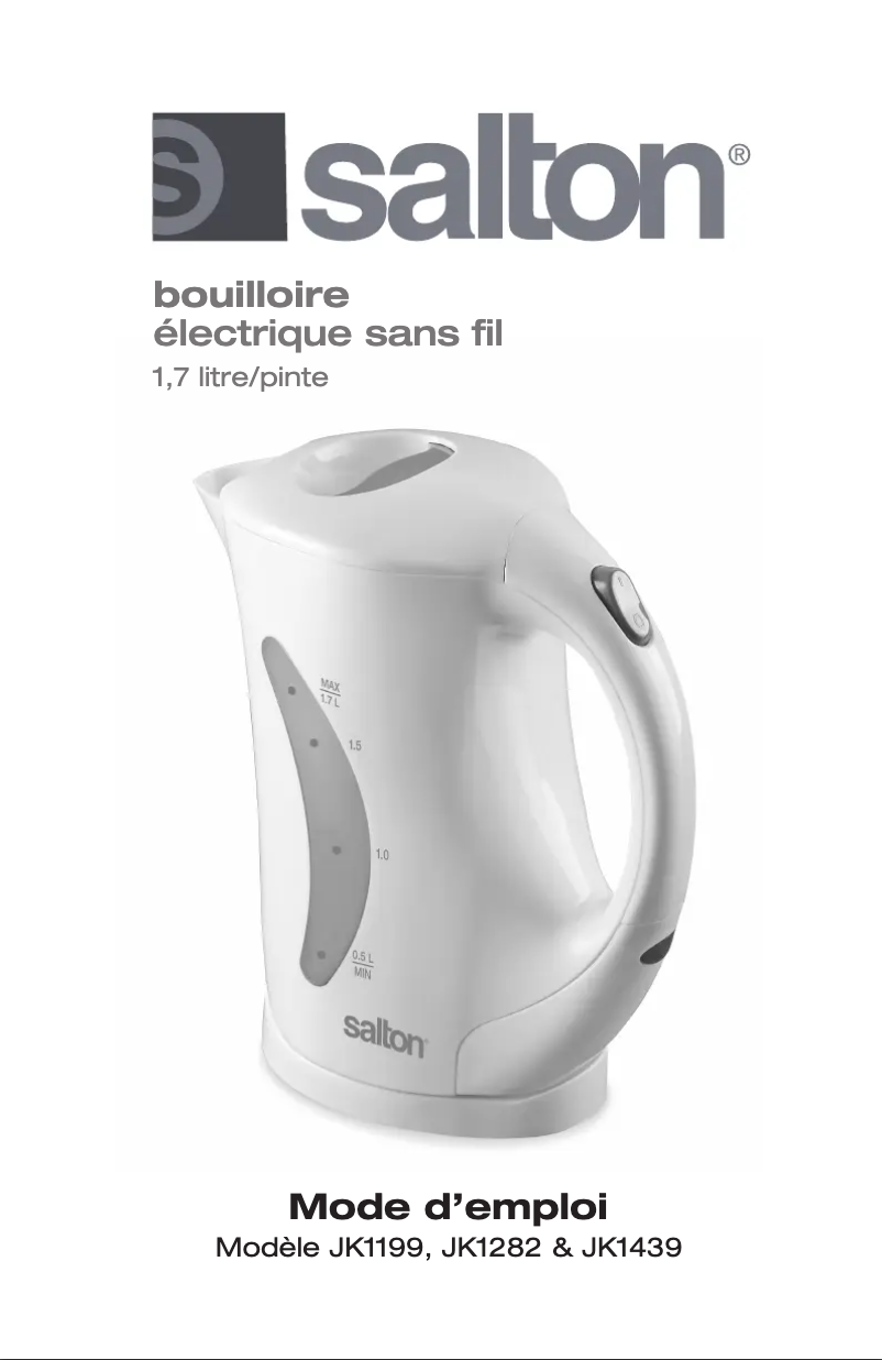 First page image of the manual for JK1439