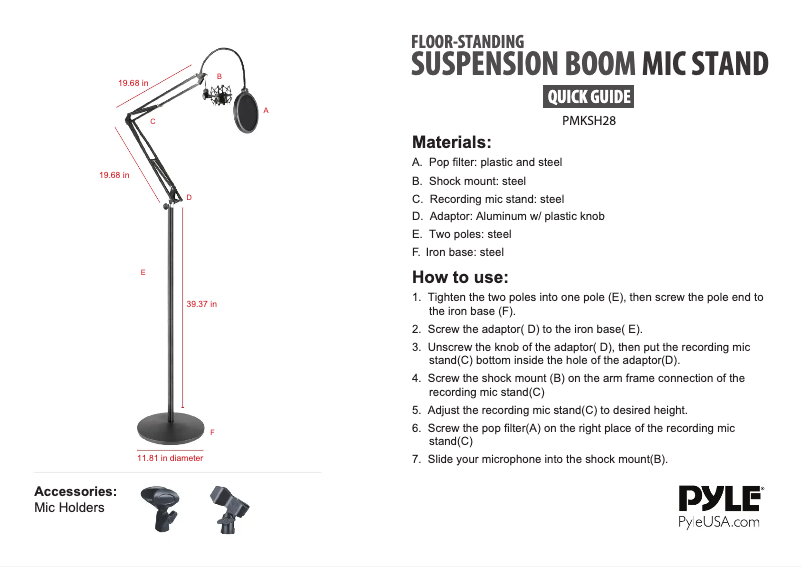 First page image of the manual for PMKSH28